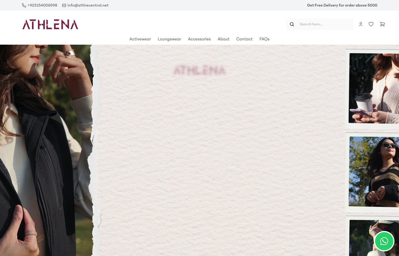 Athlena modest activewear storefront